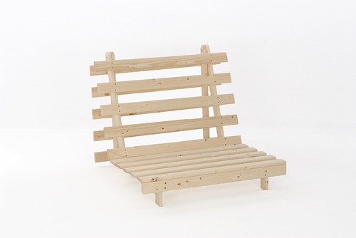 Wooden futon sofa - sofa, bed