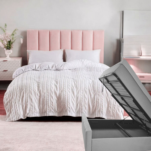 Plush velvet storage bed - velvet,