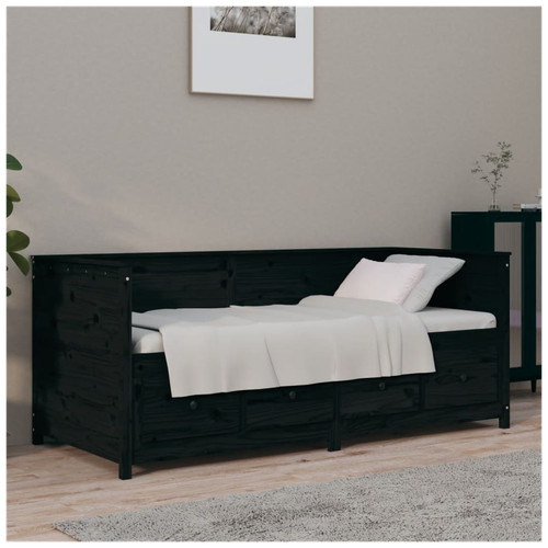 Day bed solid pinewood black - day,